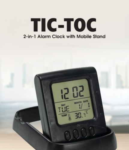 TIC TOC-2-IN-1 Alaram Clock with Mobile stand